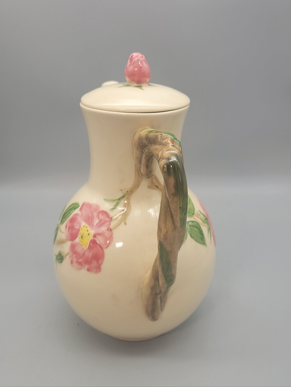Vintage Franciscan Desert Rose Coffee Pot | USA Made California Pottery | 1950s - Picture 6 of 11